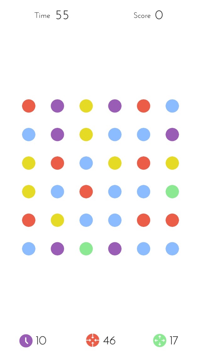 screenshot of dots game